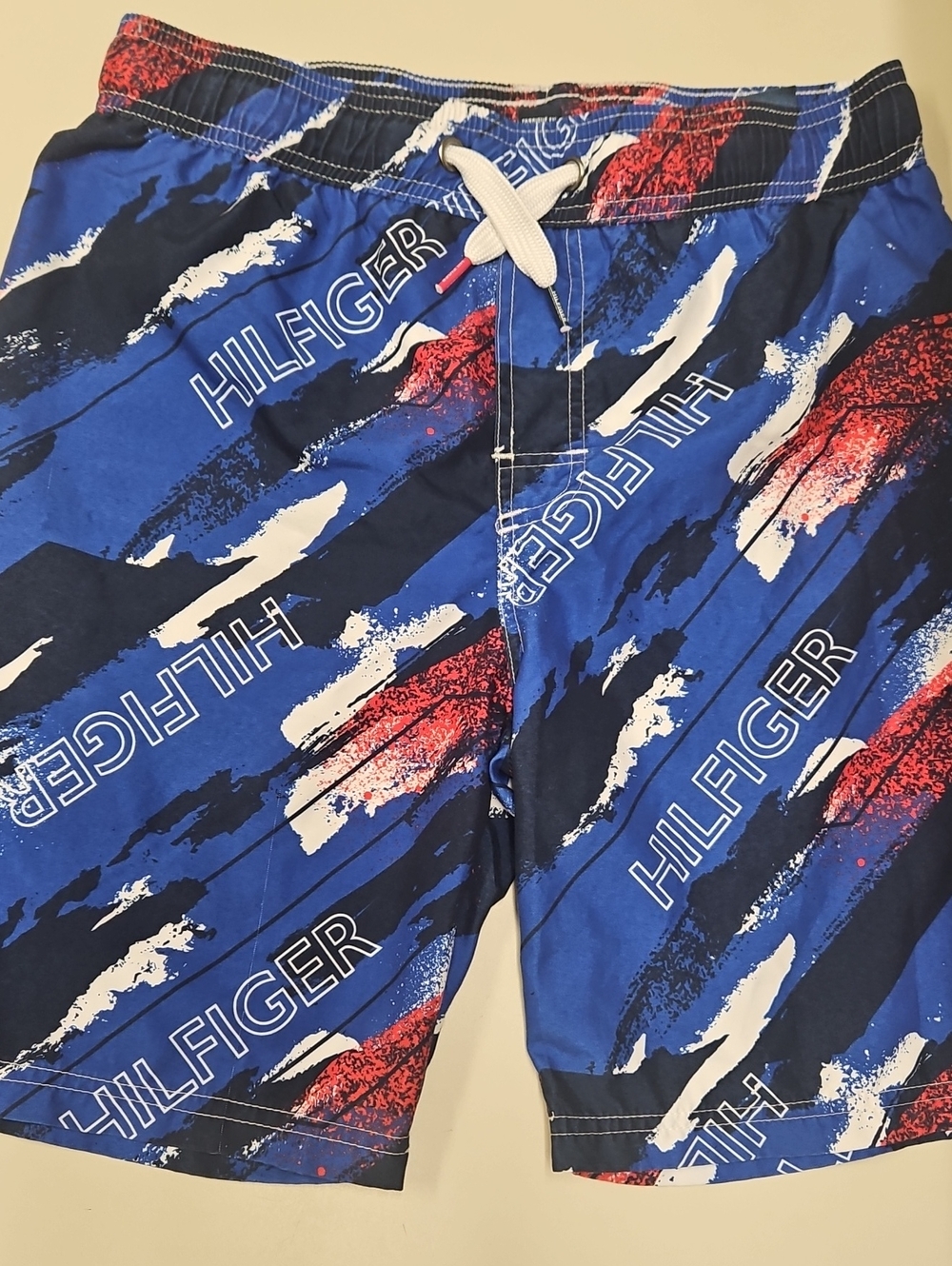 Tommy Hilfiger Red Blue White Logo Swim Shorts